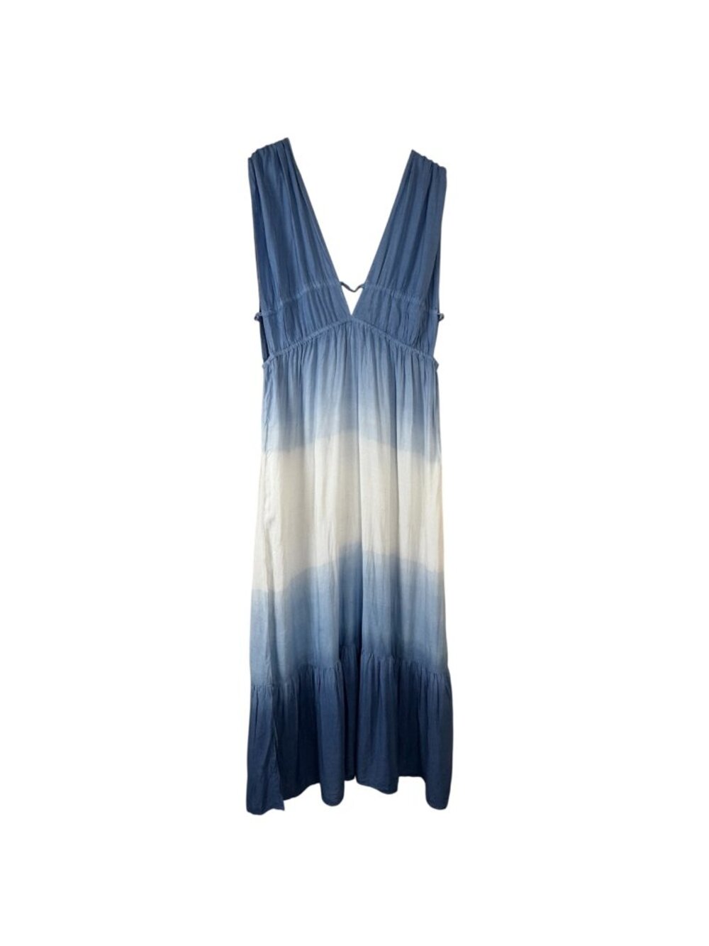 Raviya New Flawed Ombre Blue White Swim Cover Up XL Grecian Beachy Resortwear